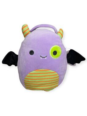 Squishmallow Blaze the Monster Bat Plush Halloween Trick or Treat Pail NWT